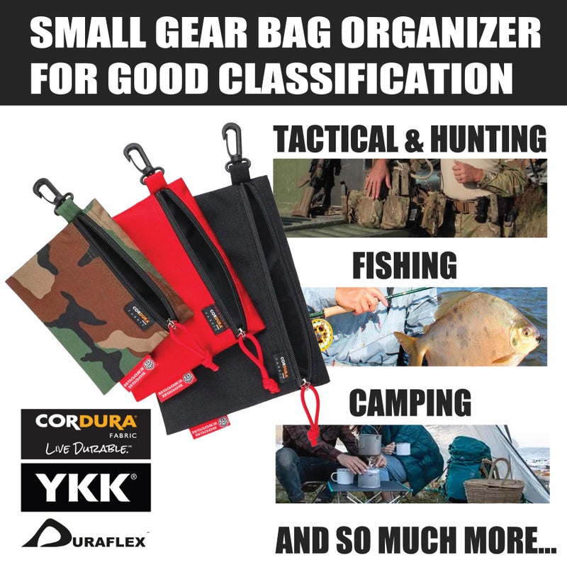 RE ROUGH ENOUGH Rough Enough Small Tool Pouch Bag with Zipper Multipurpose Storage Organizer 3 Pack for Tactical Camping Fishing Hunting Survival Gear and Supplies - Image 2